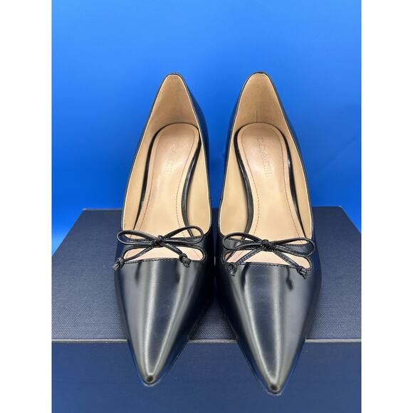 Coach Women's Runway Pump Ballet Flat Black 8.5 B Worn Once - Picture 3 of 7